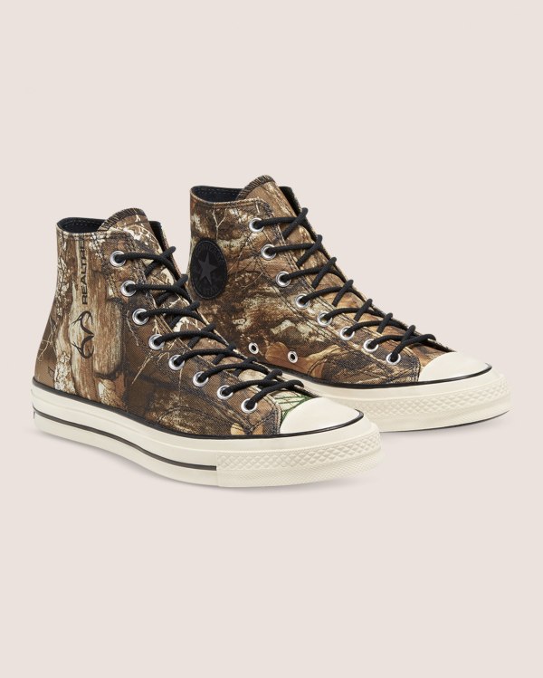 Converse Chuck 70 Realtree Edge Camo Print Utility Brune Sko Danmark - Converse Høje Sneakers Herre